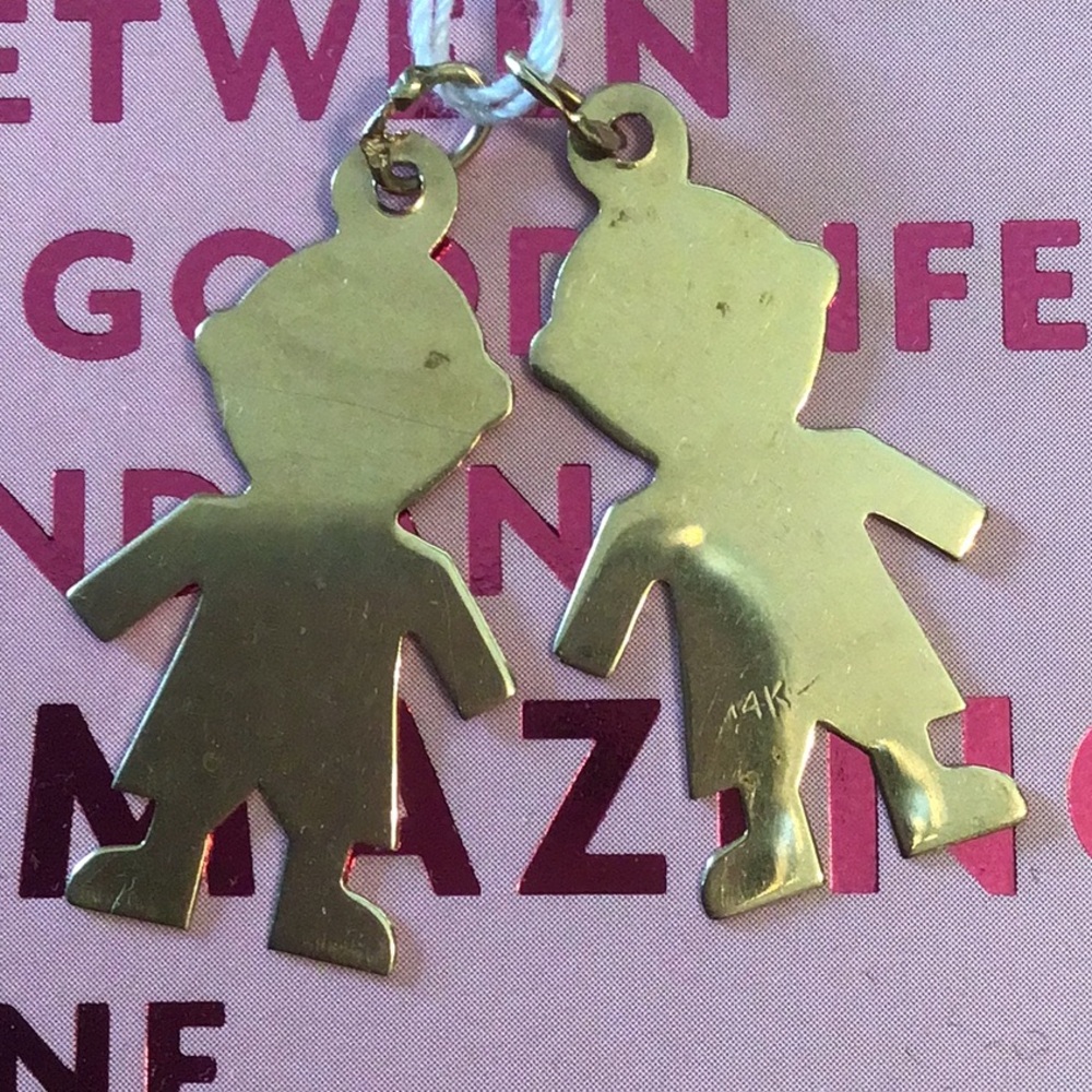 14k Gold boy charms - Picture 2 of 3